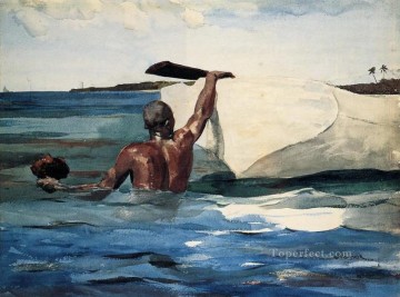 The Sponge Diver Realism marine painter Winslow Homer Oil Paintings